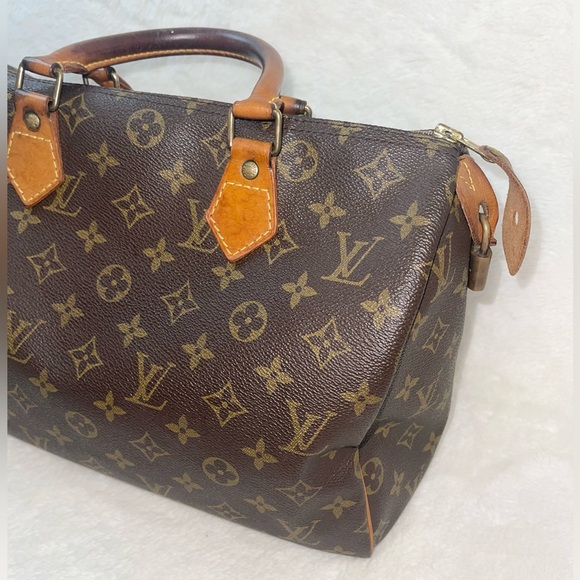 Louis Vuitton Speedy 30 Monogram Canvas Vintage Handbag Made in USA - Picture 15 of 16